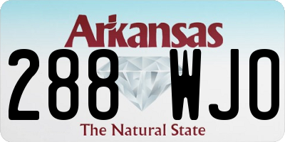 AR license plate 288WJO