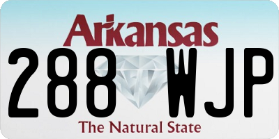 AR license plate 288WJP