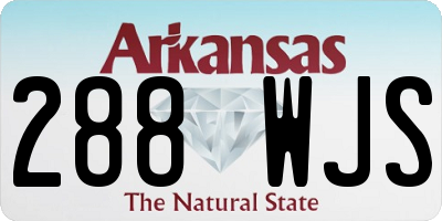 AR license plate 288WJS