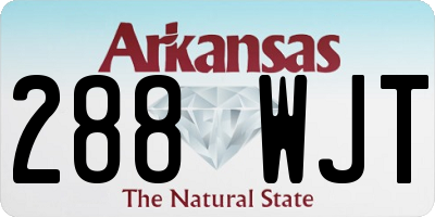 AR license plate 288WJT