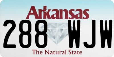 AR license plate 288WJW