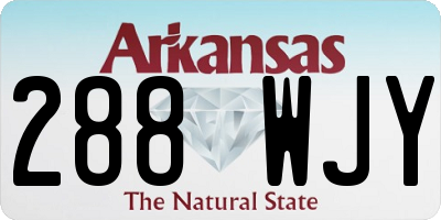 AR license plate 288WJY