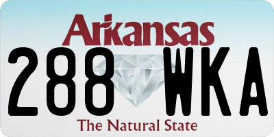 AR license plate 288WKA