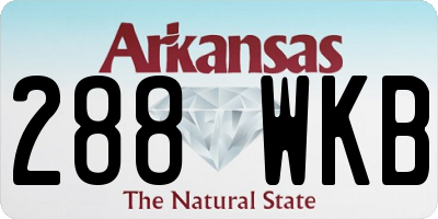 AR license plate 288WKB