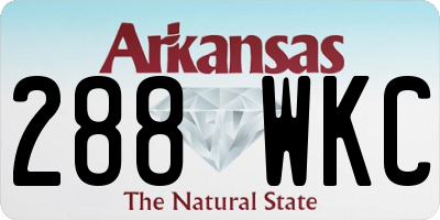 AR license plate 288WKC