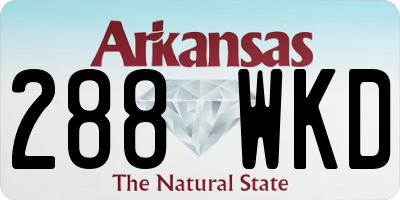 AR license plate 288WKD