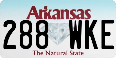 AR license plate 288WKE