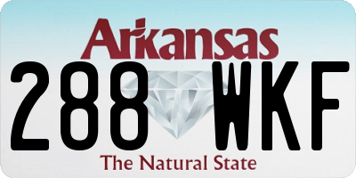 AR license plate 288WKF
