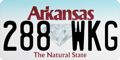 AR license plate 288WKG