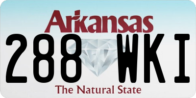 AR license plate 288WKI