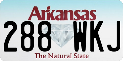 AR license plate 288WKJ