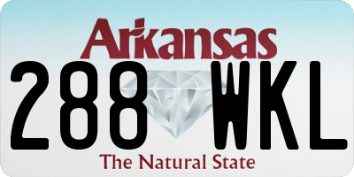 AR license plate 288WKL