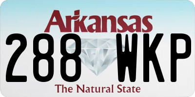 AR license plate 288WKP