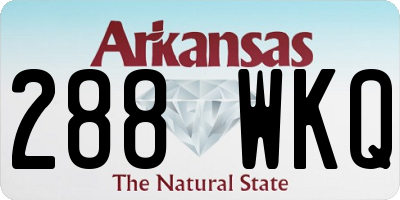 AR license plate 288WKQ