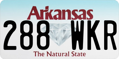 AR license plate 288WKR
