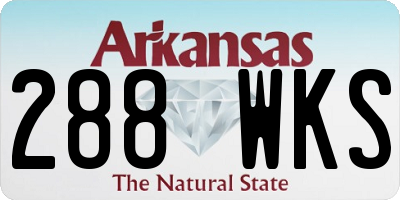 AR license plate 288WKS