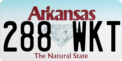 AR license plate 288WKT