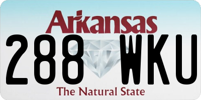AR license plate 288WKU