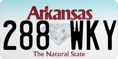 AR license plate 288WKY