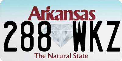 AR license plate 288WKZ