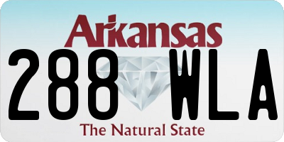 AR license plate 288WLA