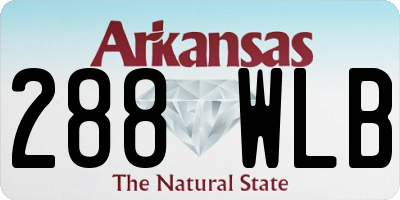 AR license plate 288WLB