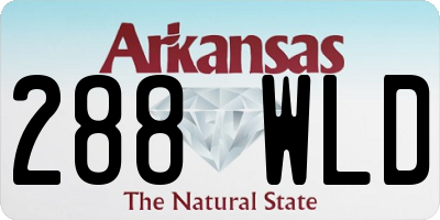 AR license plate 288WLD