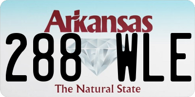AR license plate 288WLE