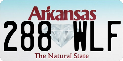 AR license plate 288WLF