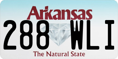 AR license plate 288WLI