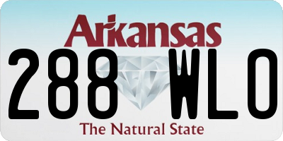 AR license plate 288WLO