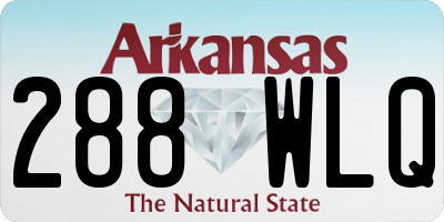 AR license plate 288WLQ