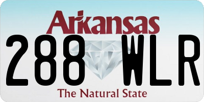 AR license plate 288WLR