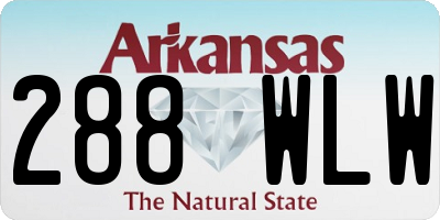 AR license plate 288WLW