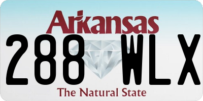 AR license plate 288WLX