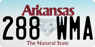 AR license plate 288WMA