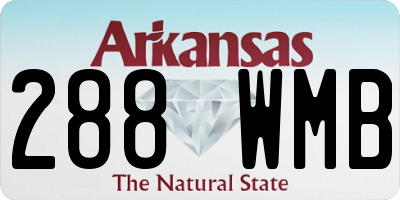AR license plate 288WMB