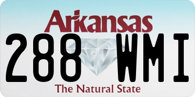 AR license plate 288WMI