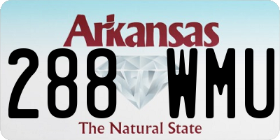 AR license plate 288WMU