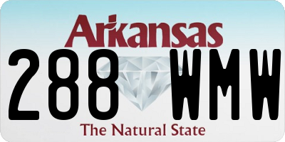 AR license plate 288WMW