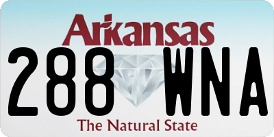 AR license plate 288WNA
