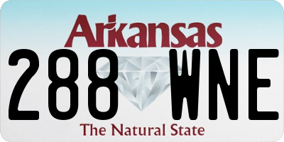AR license plate 288WNE