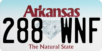AR license plate 288WNF