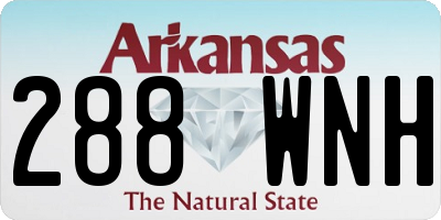 AR license plate 288WNH