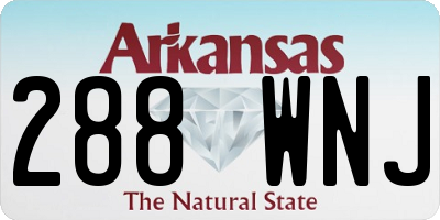 AR license plate 288WNJ