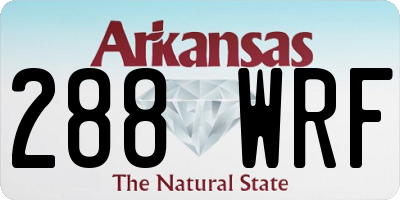 AR license plate 288WRF