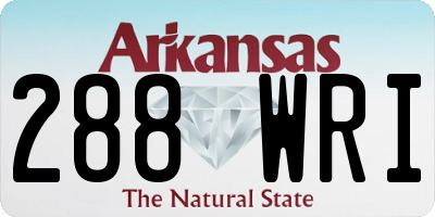 AR license plate 288WRI