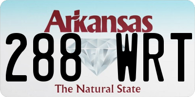 AR license plate 288WRT