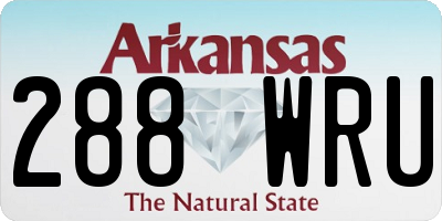 AR license plate 288WRU