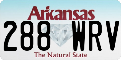 AR license plate 288WRV